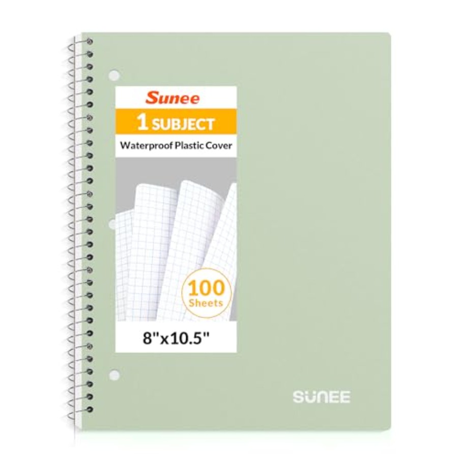 Paper Punch 3 Hole - Spiral Notebook, 1-Subject, Graph Ruled Paper,