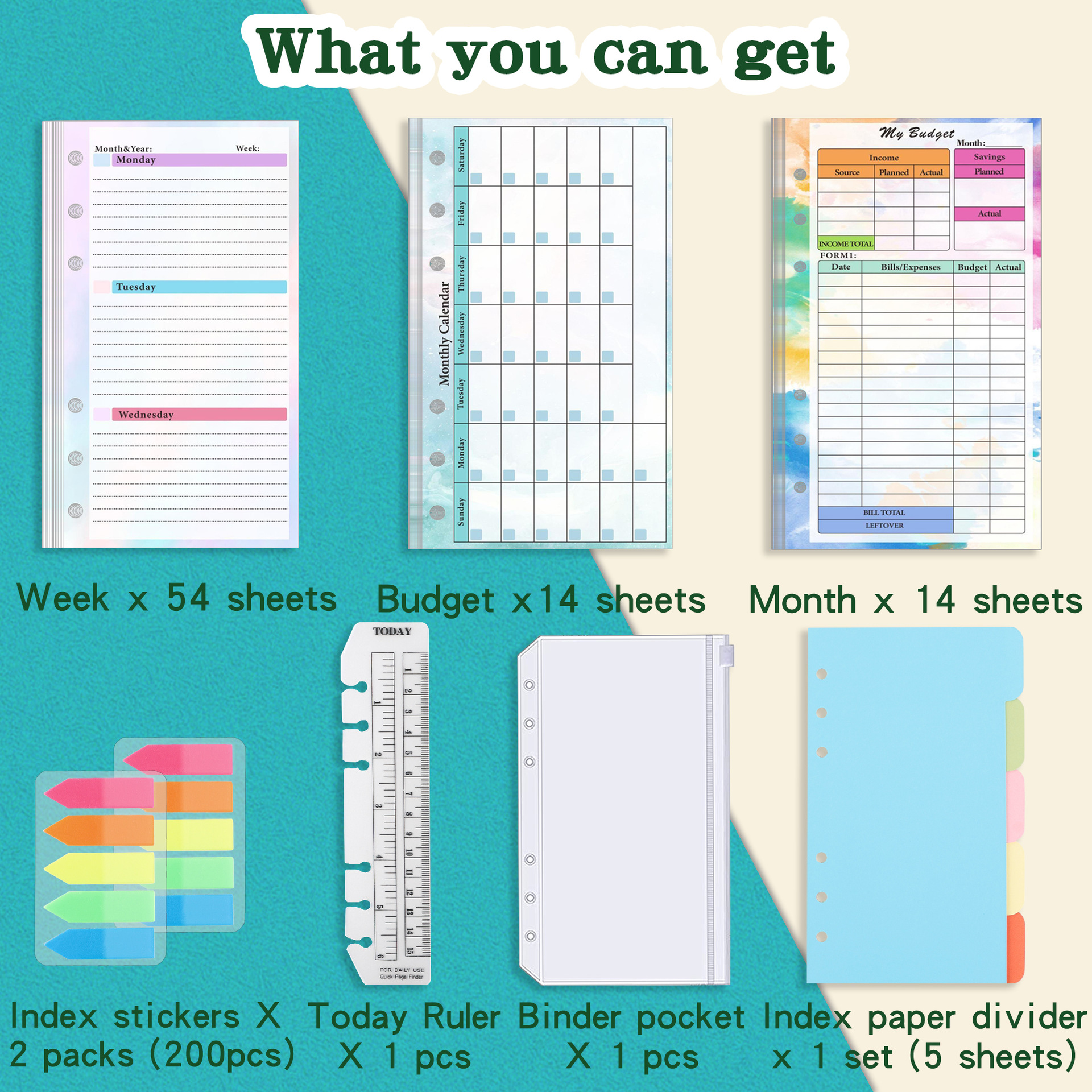 2026 NEW A6 Loose Leaf Noteboo - огляд і ціна Planner Weekly Budget