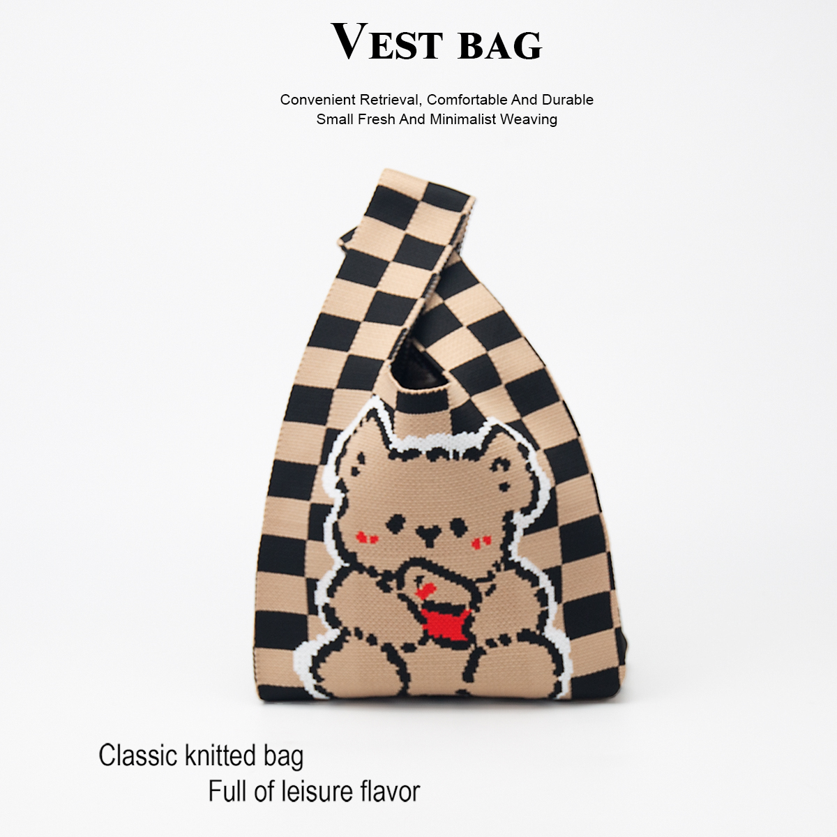 Cute Knitted Handbag for Girls - огляд і ціна Pencil Case Large