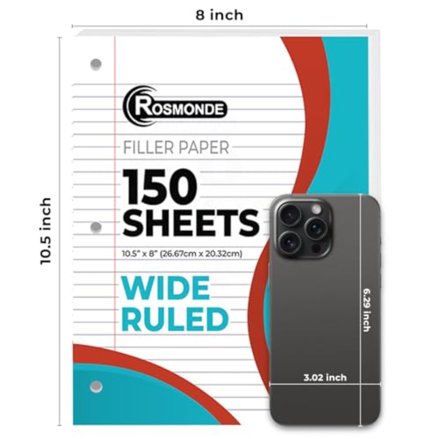 Loose Leaf Paper, 450 Sheets,, - огляд і ціна Paper Punch 3 Hole