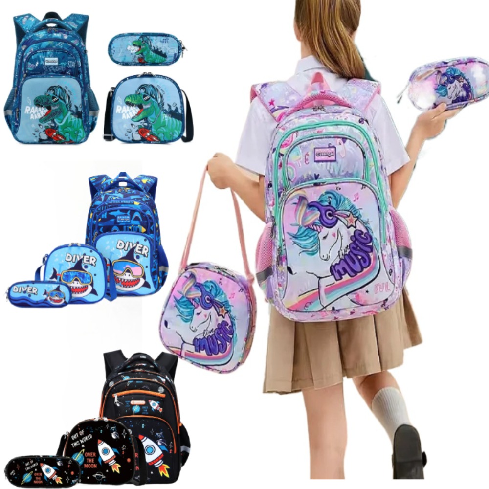 3PCS Kids Backpack Set Unicorn - огляд і ціна Pencil Case Large