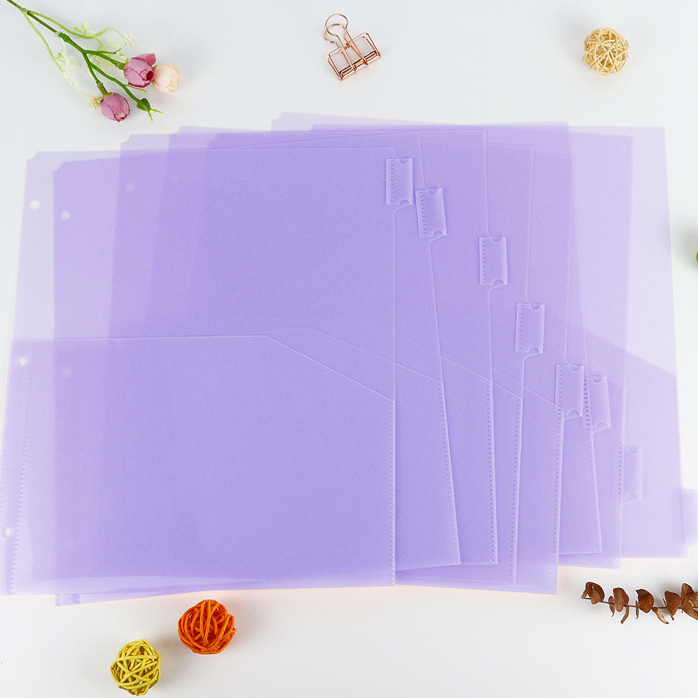 8Pcs Plastic Binder Pockets fo - огляд і ціна Paper Punch 3 Hole