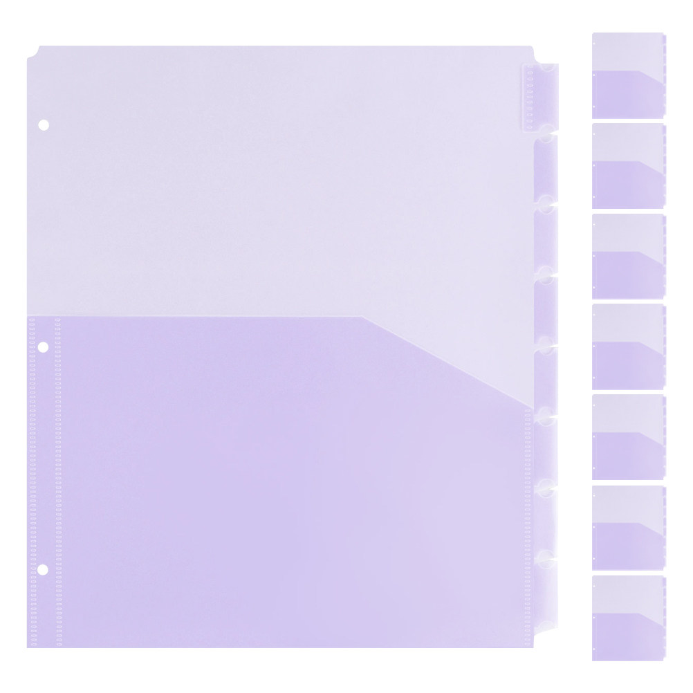 8Pcs Plastic Binder Pockets fo - огляд і ціна Paper Punch 3 Hole
