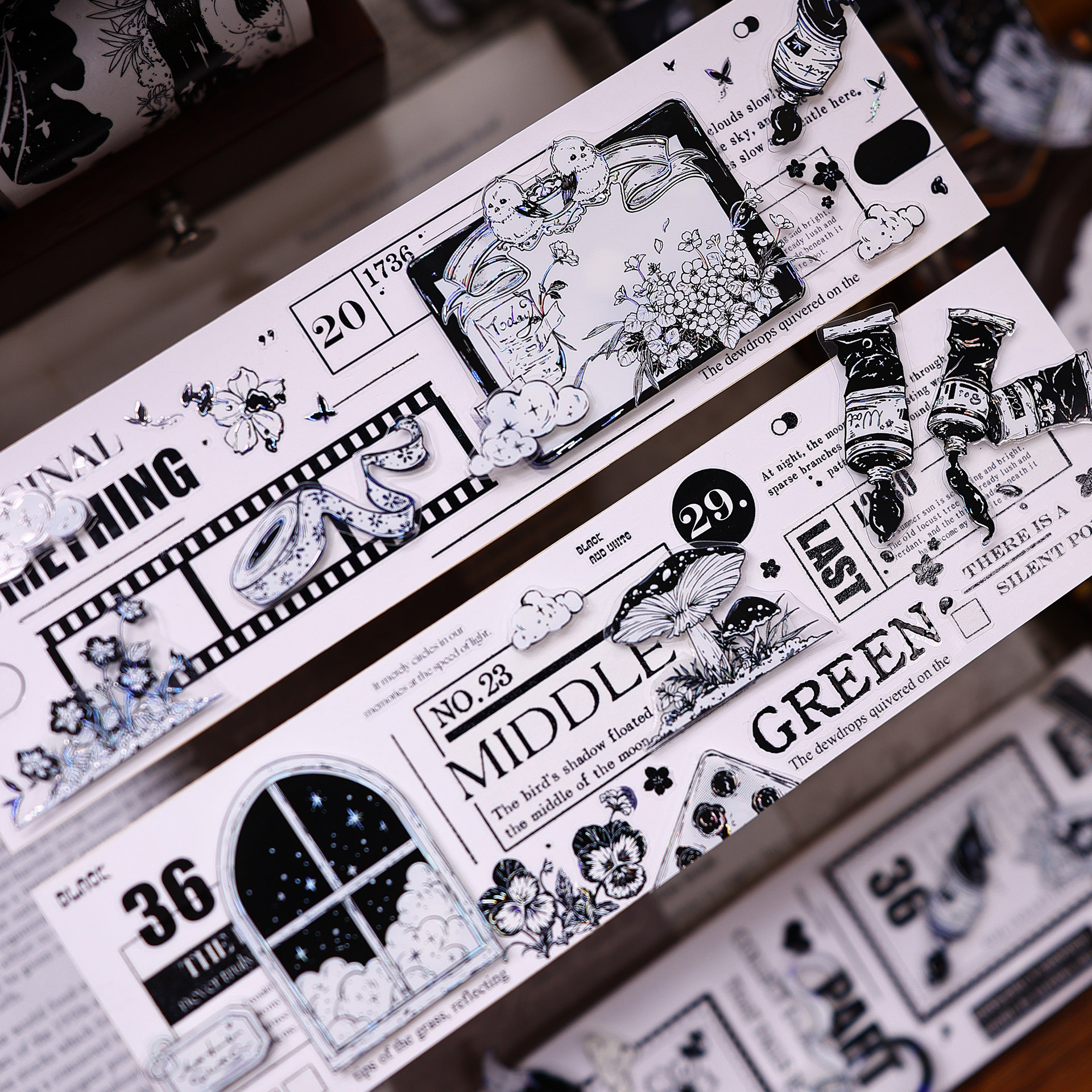 XiaoBaiJia Studio Vintage Blac - огляд і ціна Washi Tape Set