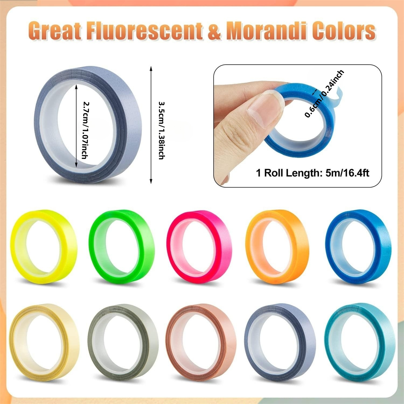 10 Rolls Morandi/Fluorescent H - огляд і ціна Correction Tape Roller