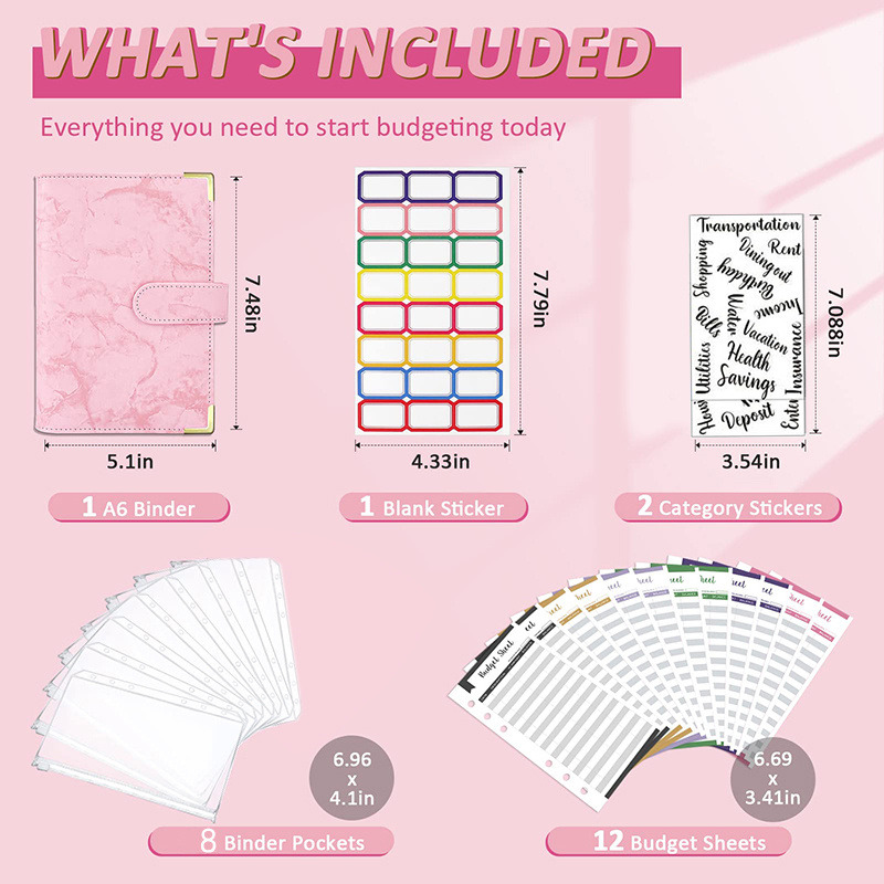 A6 Budget Binder with Cash Env - огляд і ціна Planner Weekly Budget