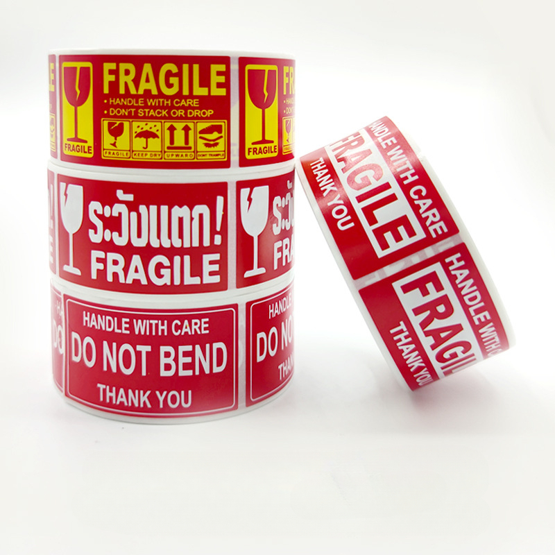1 Roll Fragile English Warning - огляд і ціна Sticker Label Roll