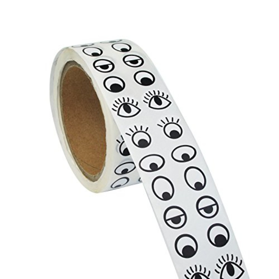 Black White Eye Stickers Label - огляд і ціна Sticker Label Roll