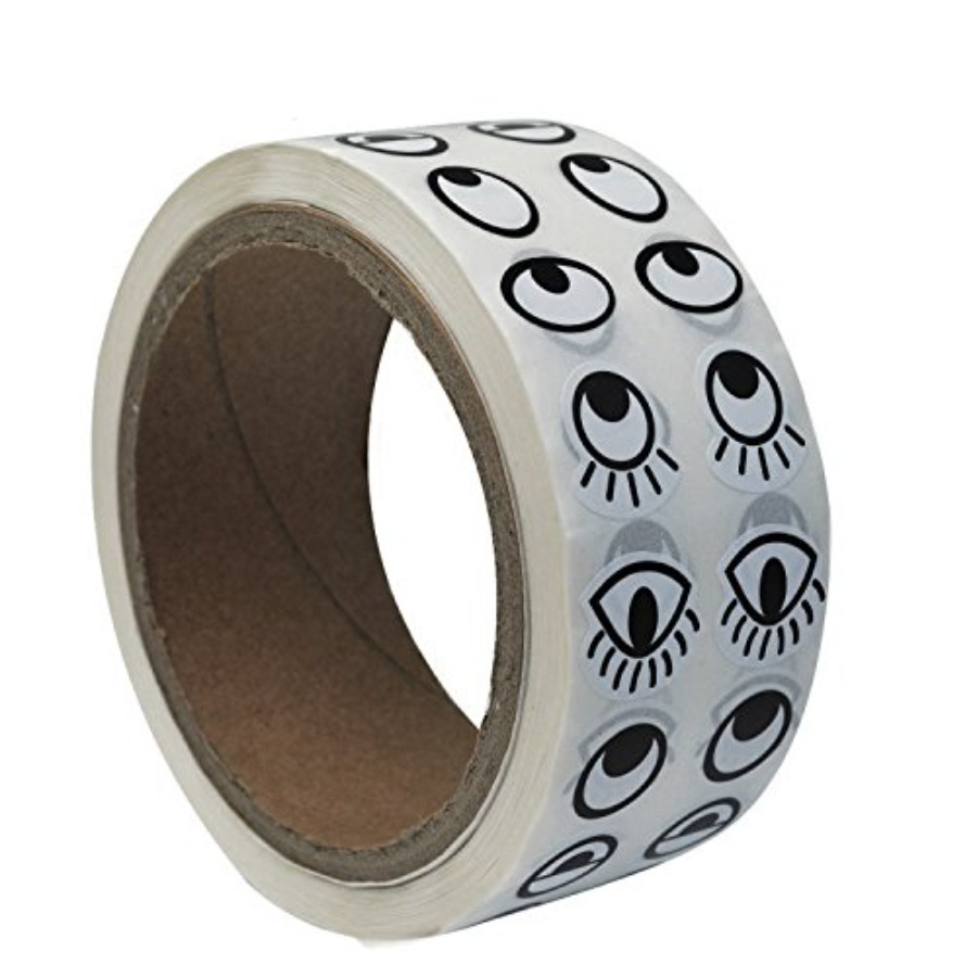 Black White Eye Stickers Label - огляд і ціна Sticker Label Roll
