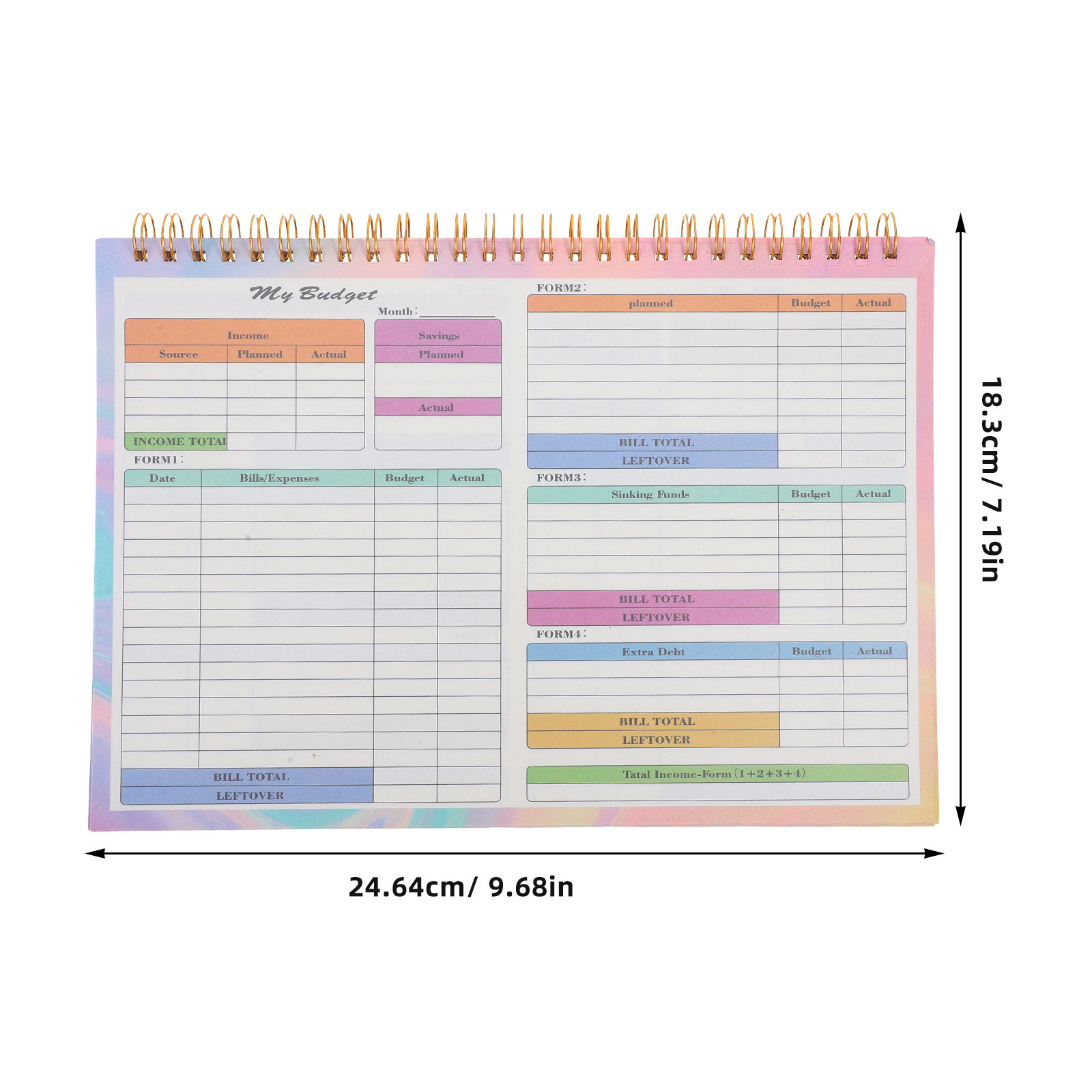 B5 Financial Tracker Notebook  - огляд і ціна Planner Weekly Budget