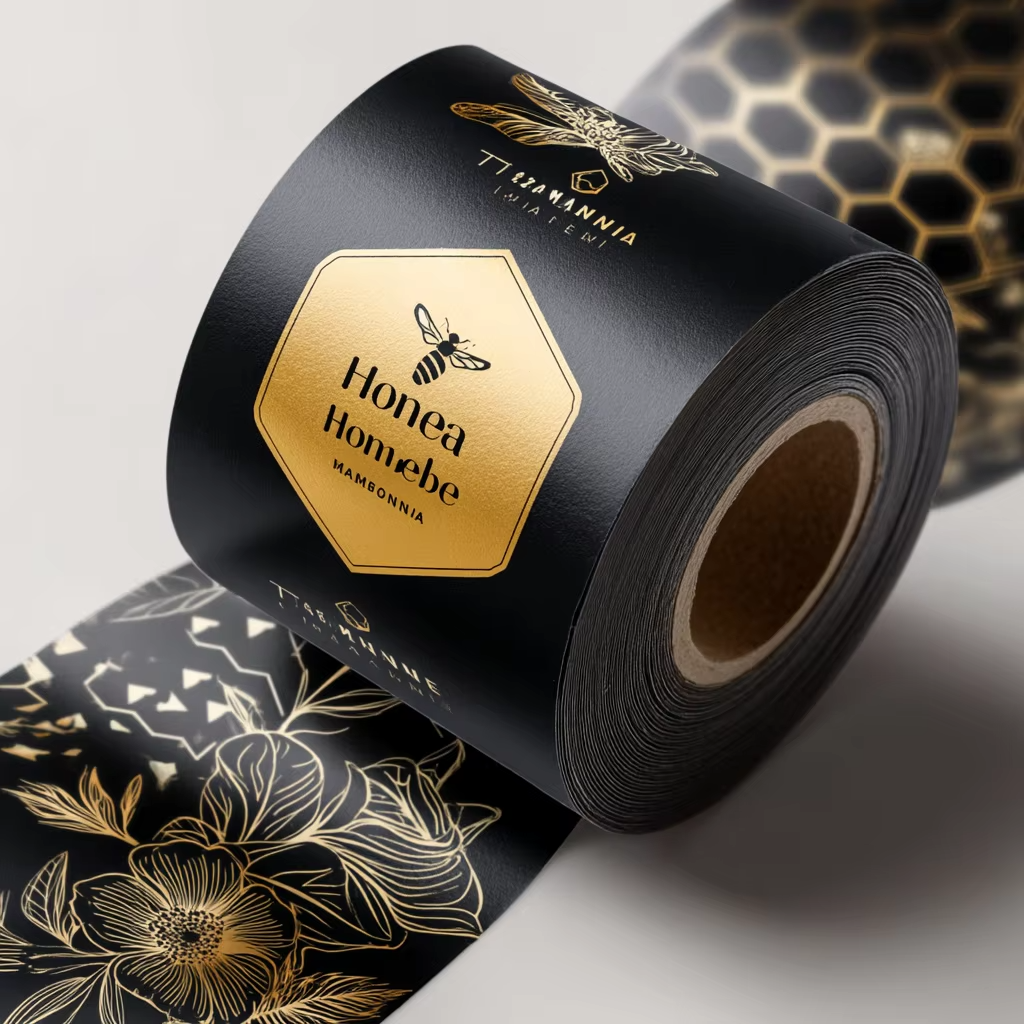 Custom Luxury Gold Foil Vinyl  - огляд і ціна Sticker Label Roll