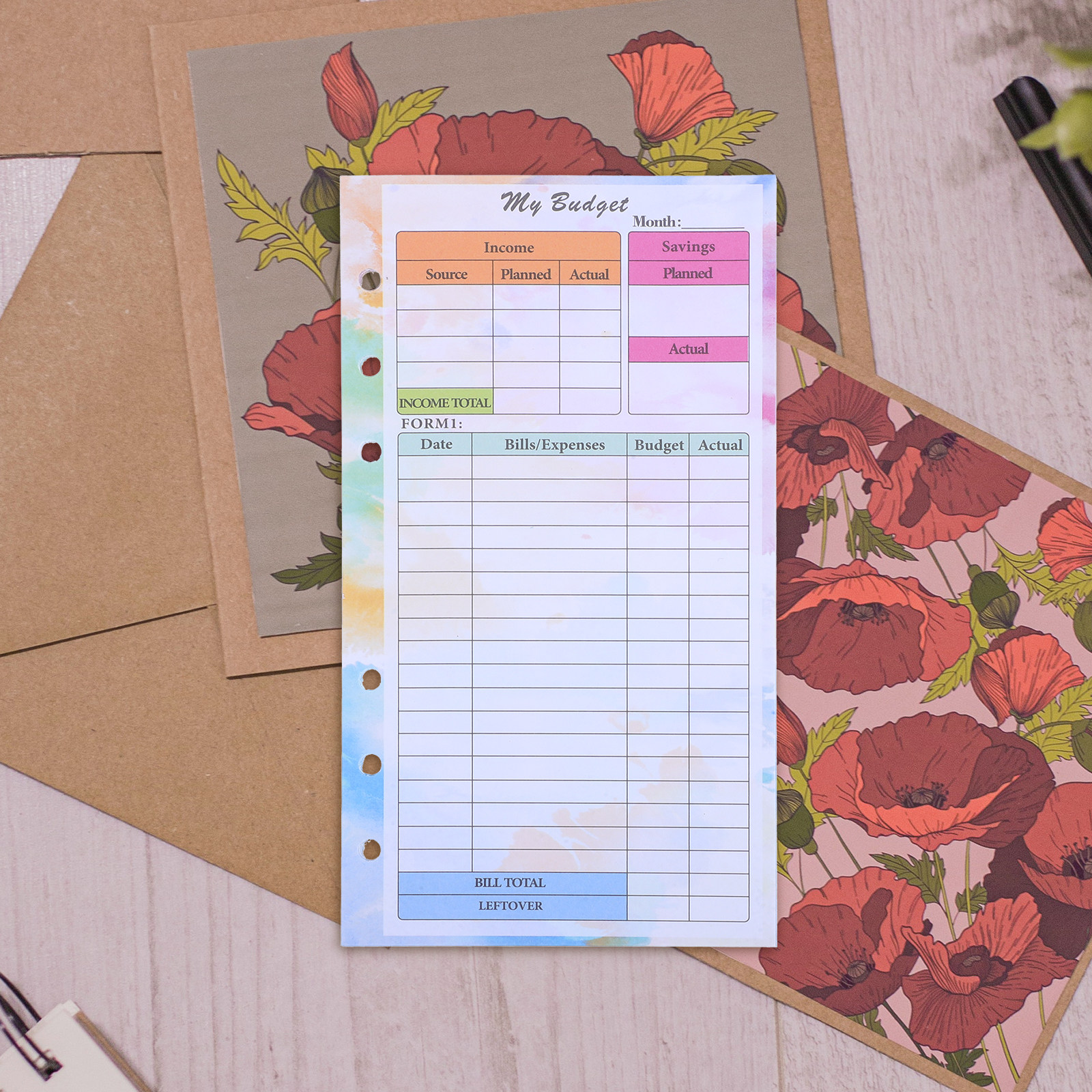14 Sheets A6 Budget Planner Re - огляд і ціна Planner Weekly Budget