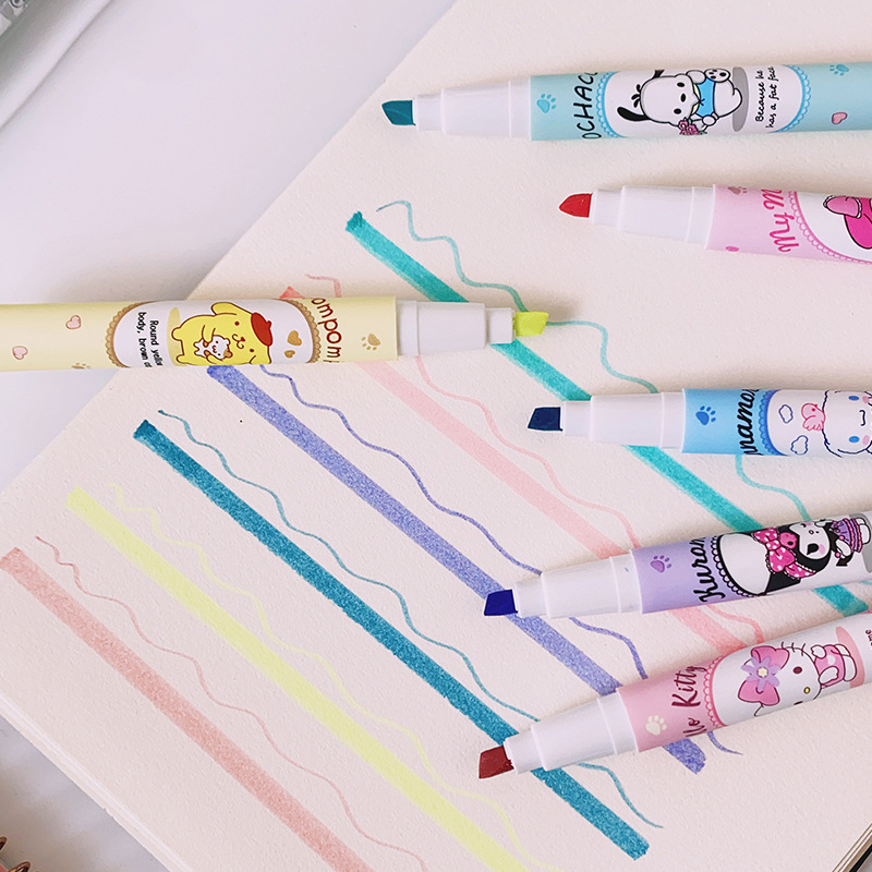 6Pcs Sanrio Hello Kitty Highli - огляд і ціна Highlighter Set Pastel