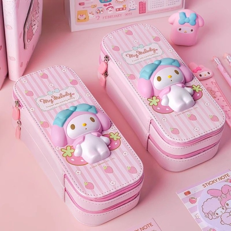 Sanrio 3D Kuromi Melody Double - огляд і ціна Pencil Case Large
