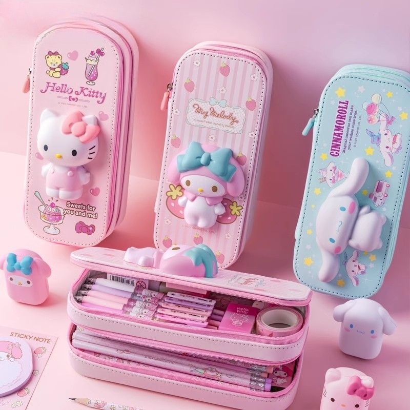 Sanrio 3D Kuromi Melody Double - огляд і ціна Pencil Case Large
