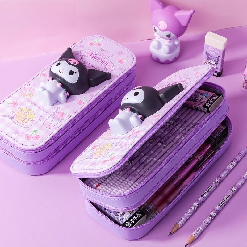 Sanrio 3D Kuromi Melody Double - огляд і ціна Pencil Case Large