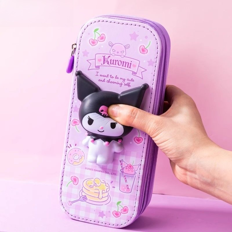 Sanrio 3D Kuromi Melody Double - огляд і ціна Pencil Case Large