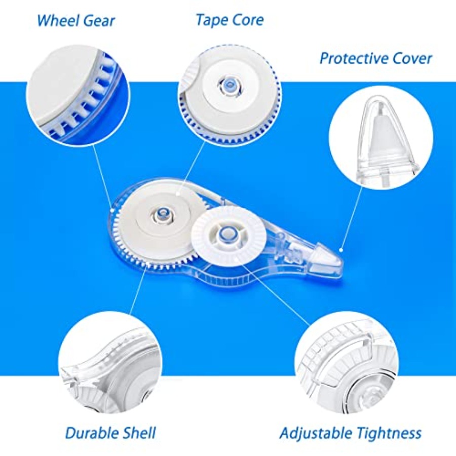 White Correction Tape 10 Pack, - огляд і ціна Correction Tape Roller