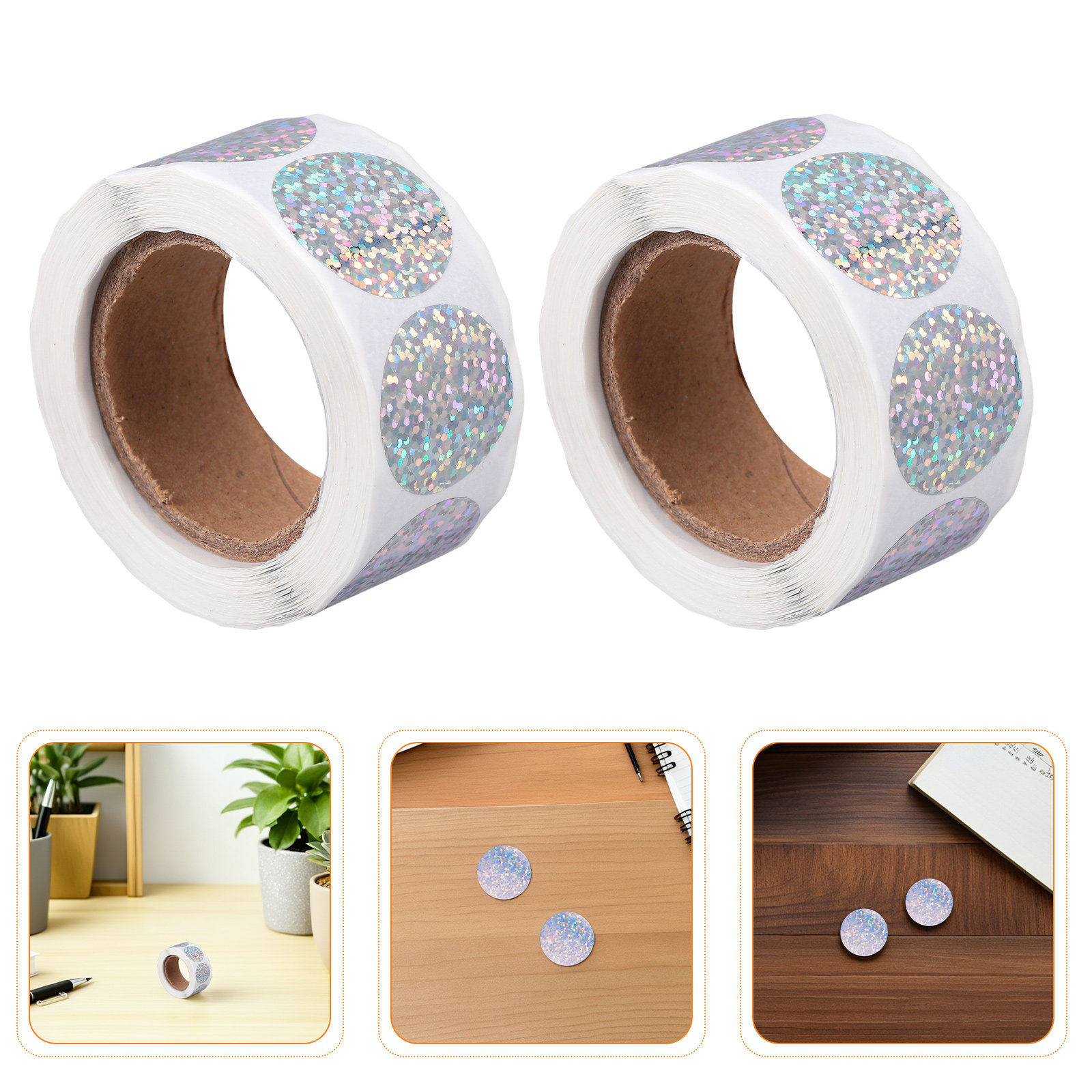 6 Rolls Holographic Sparkle Ci - огляд і ціна Sticker Label Roll