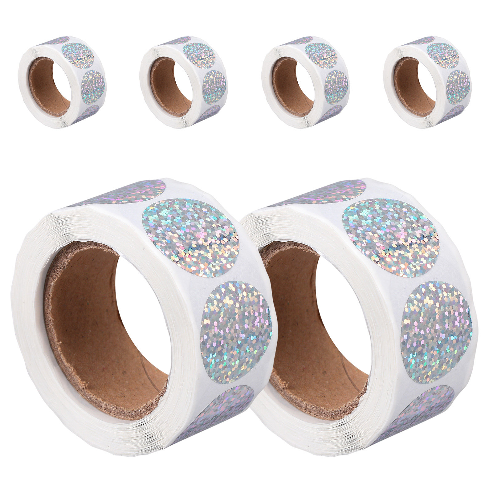 6 Rolls Holographic Sparkle Ci - огляд і ціна Sticker Label Roll