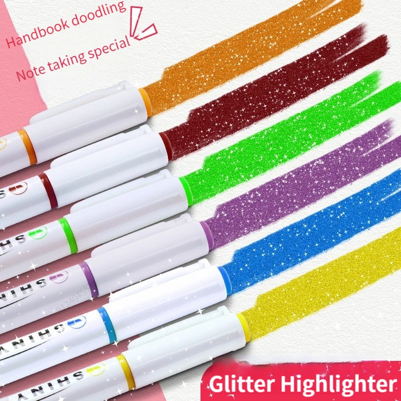 4 Colors/box Kawaii Glitter Hi - огляд і ціна Highlighter Set Pastel