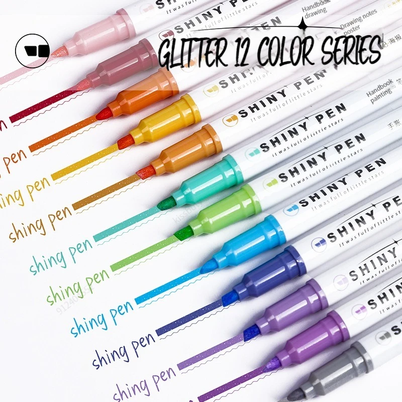 4 Colors/box Kawaii Glitter Hi - огляд і ціна Highlighter Set Pastel