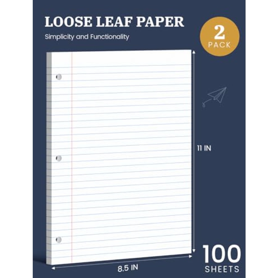 Loose Leaf Paper 8.5 x 11, Loo - огляд і ціна Paper Punch 3 Hole