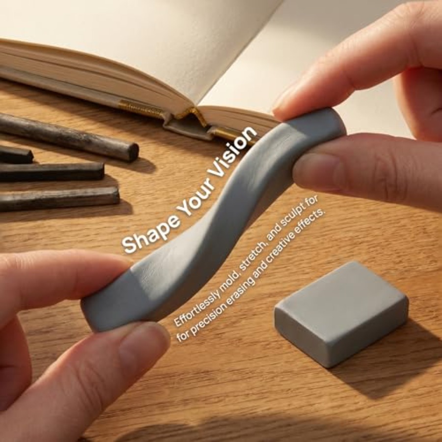 8 Pack Large Grey Kneaded Eras - огляд і ціна Rubber Eraser Kneaded