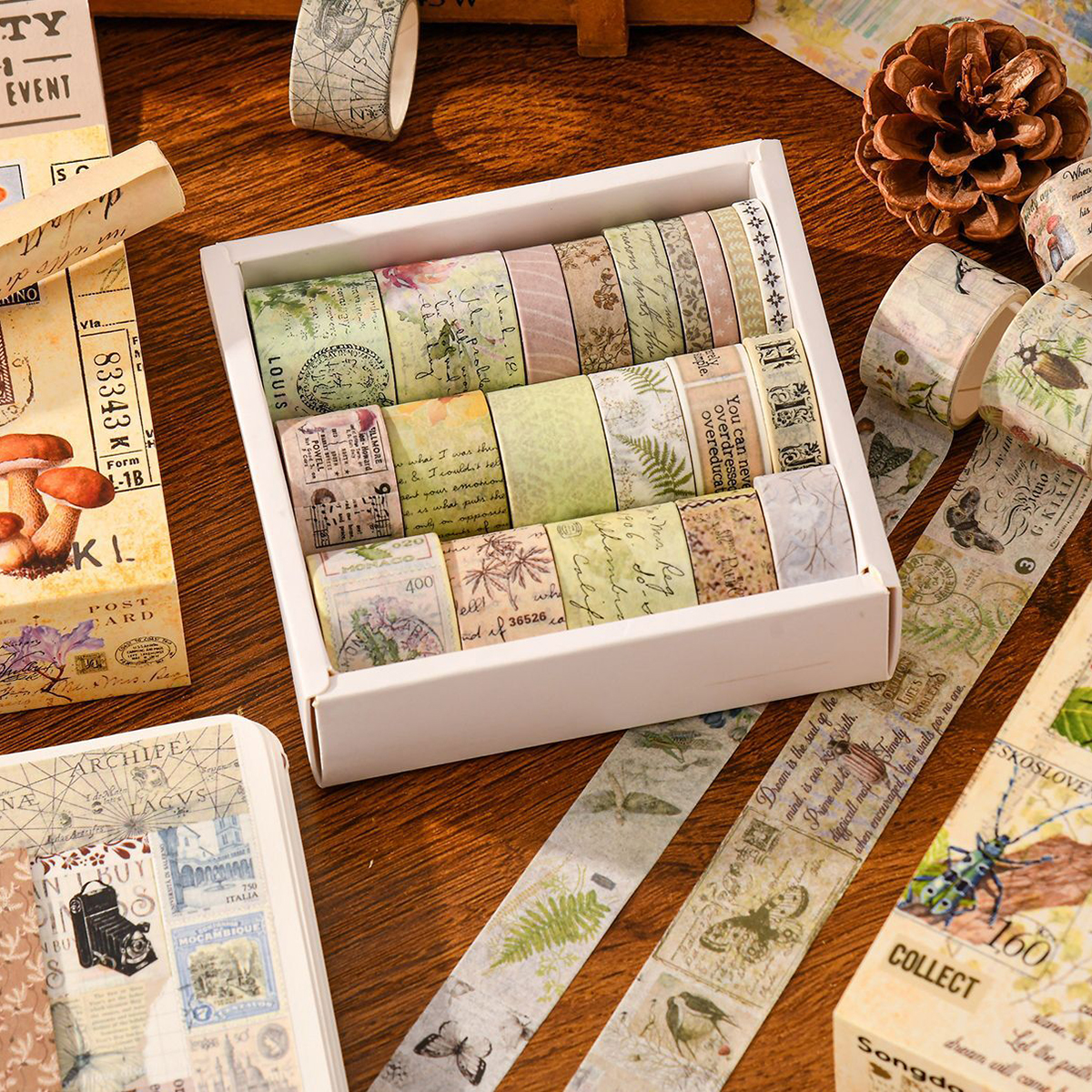 20 rolls of vintage washi tape - огляд і ціна Washi Tape Set