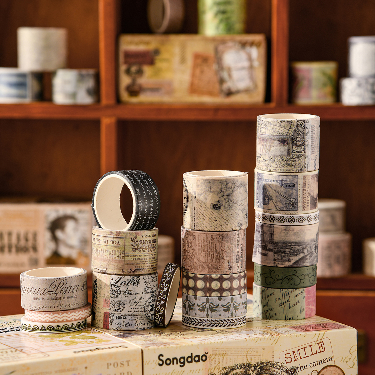 20 rolls of vintage washi tape - огляд і ціна Washi Tape Set