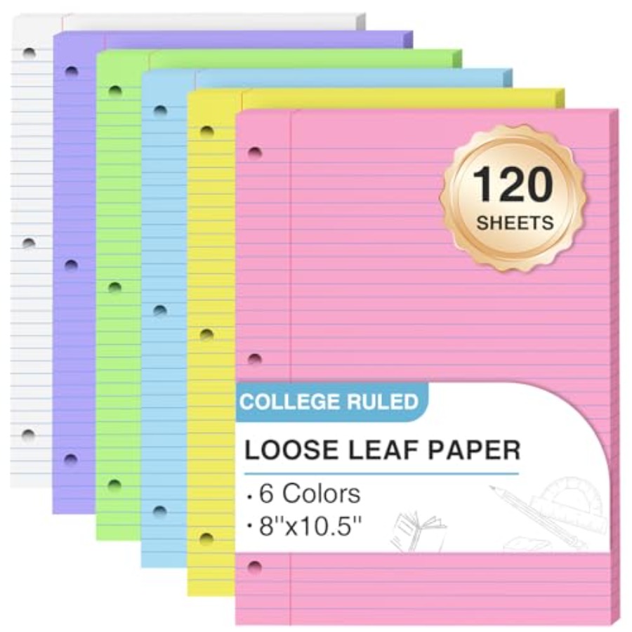 120 Sheets Loose Leaf Paper 8  - огляд і ціна Paper Punch 3 Hole