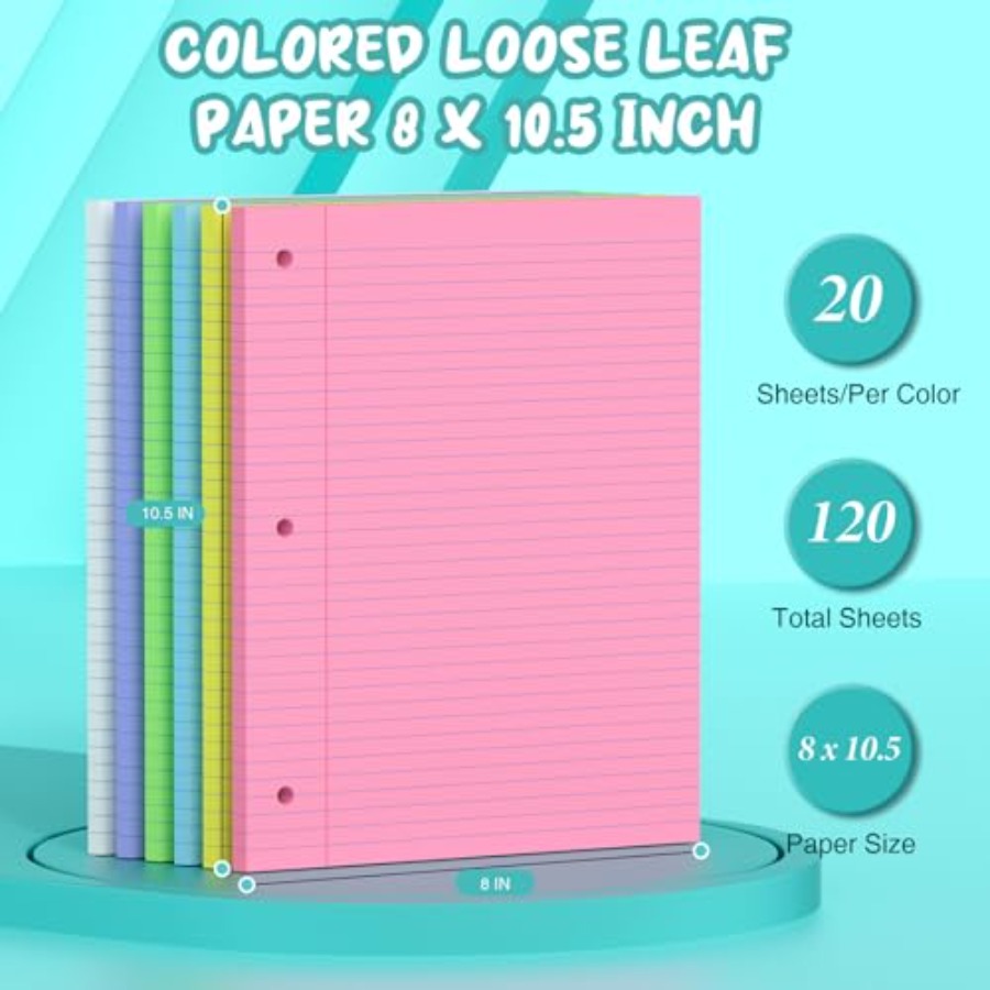 120 Sheets Loose Leaf Paper 8  - огляд і ціна Paper Punch 3 Hole
