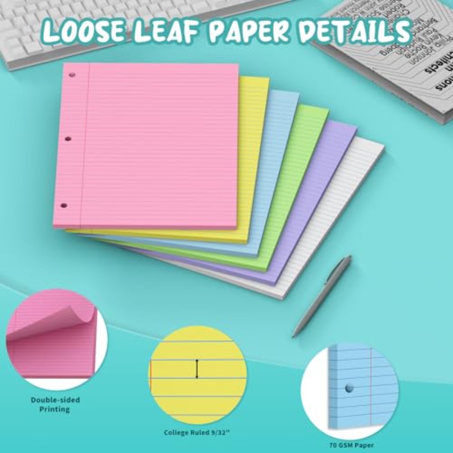 120 Sheets Loose Leaf Paper 8  - огляд і ціна Paper Punch 3 Hole