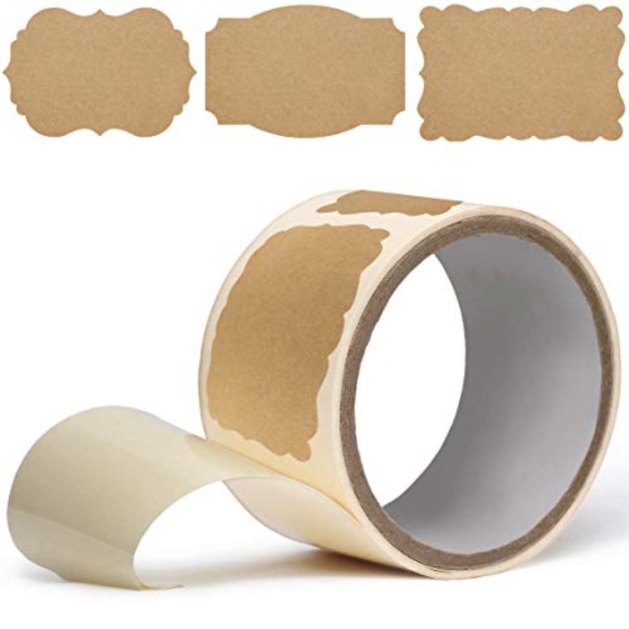 Scalloped Kraft Paper Labels B - огляд і ціна Sticker Label Roll