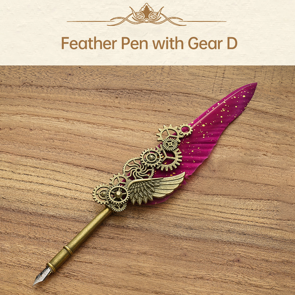 Vintage Feather Pen and Ink Se - огляд і ціна Fountain Pen Ink
