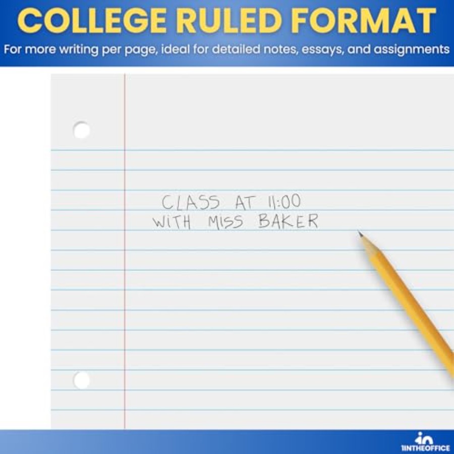 Loose Leaf Paper College Ruled - огляд і ціна Paper Punch 3 Hole