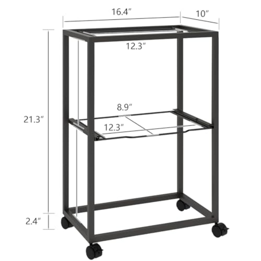 2 Tiers Metal Rolling File Car - огляд і ціна File Folder Hanging