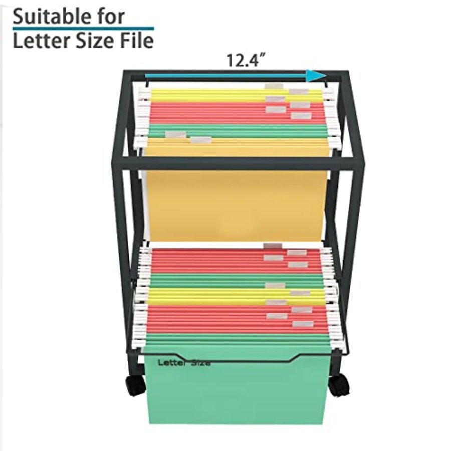 2 Tiers Metal Rolling File Car - огляд і ціна File Folder Hanging
