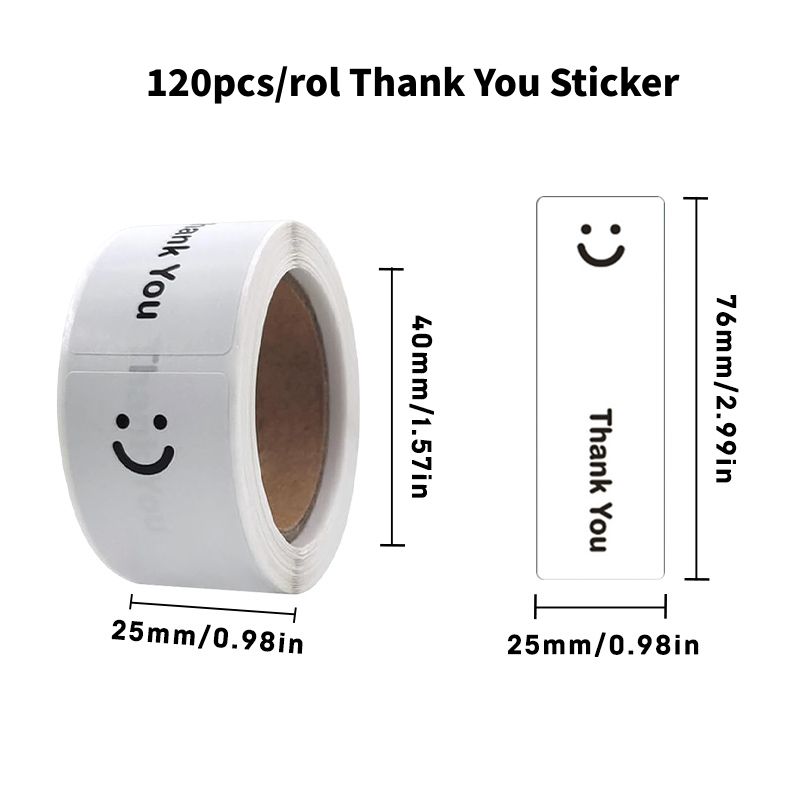 KAYSION 120Pcs/Roll Thank You  - огляд і ціна Sticker Label Roll