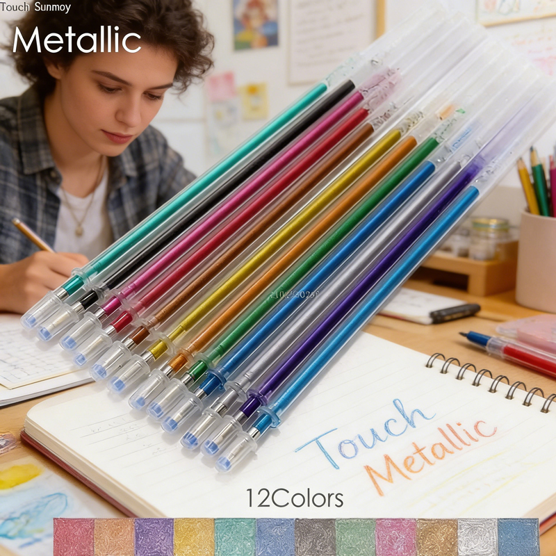 12-100 Color Gel Pen Refills S - огляд і ціна Highlighter Set Pastel