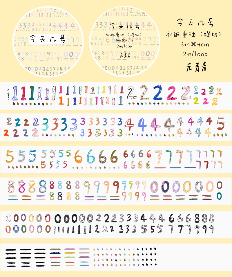 YuanQingQing Studio Today DO W - огляд і ціна Washi Tape Set