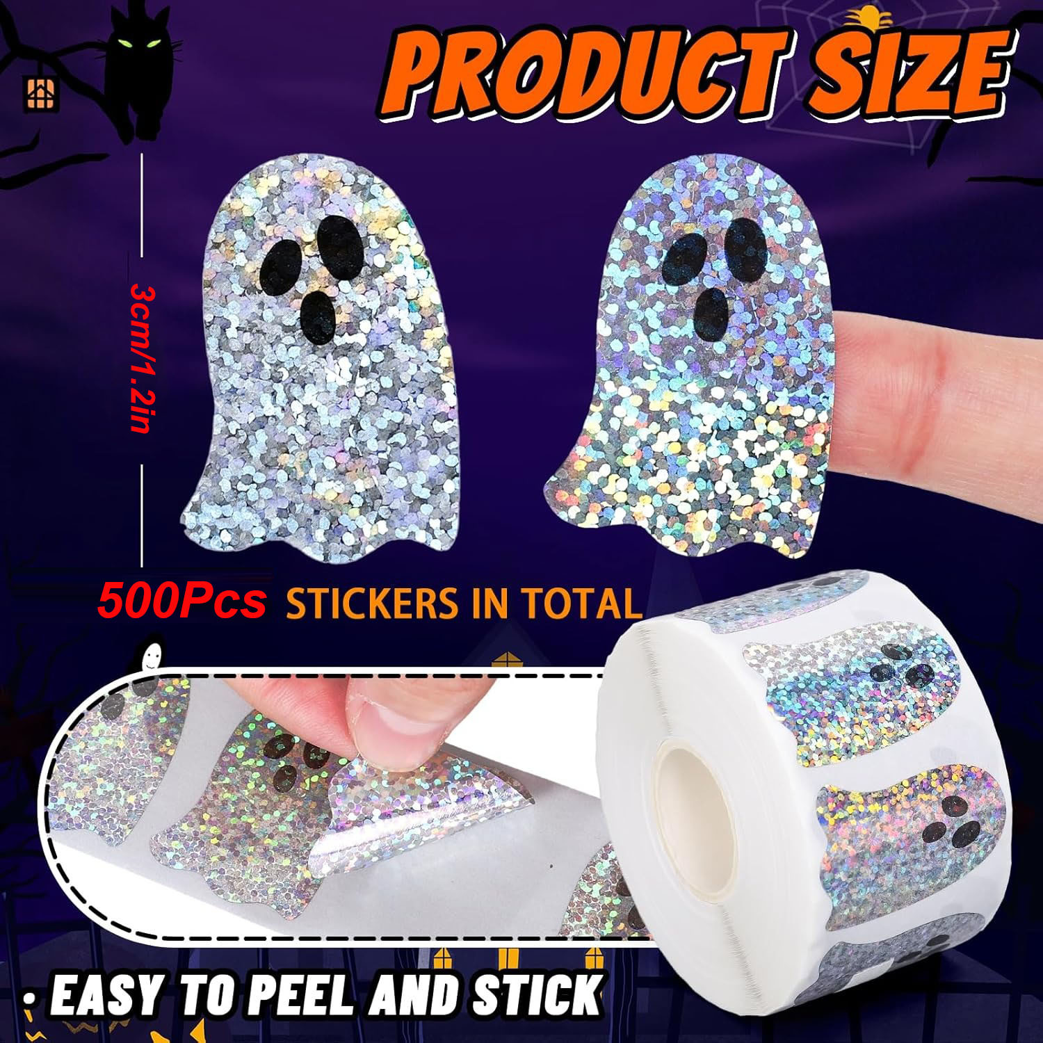 Ghost-Shaped DIY Waterproof St - огляд і ціна Sticker Label Roll
