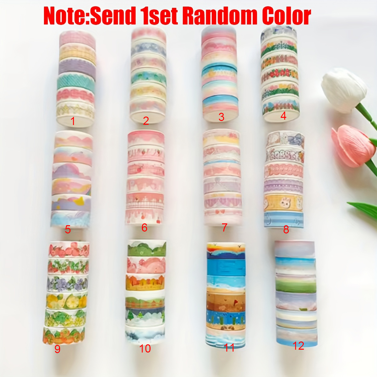 6roll/set Random Color Landsca - огляд і ціна Washi Tape Set