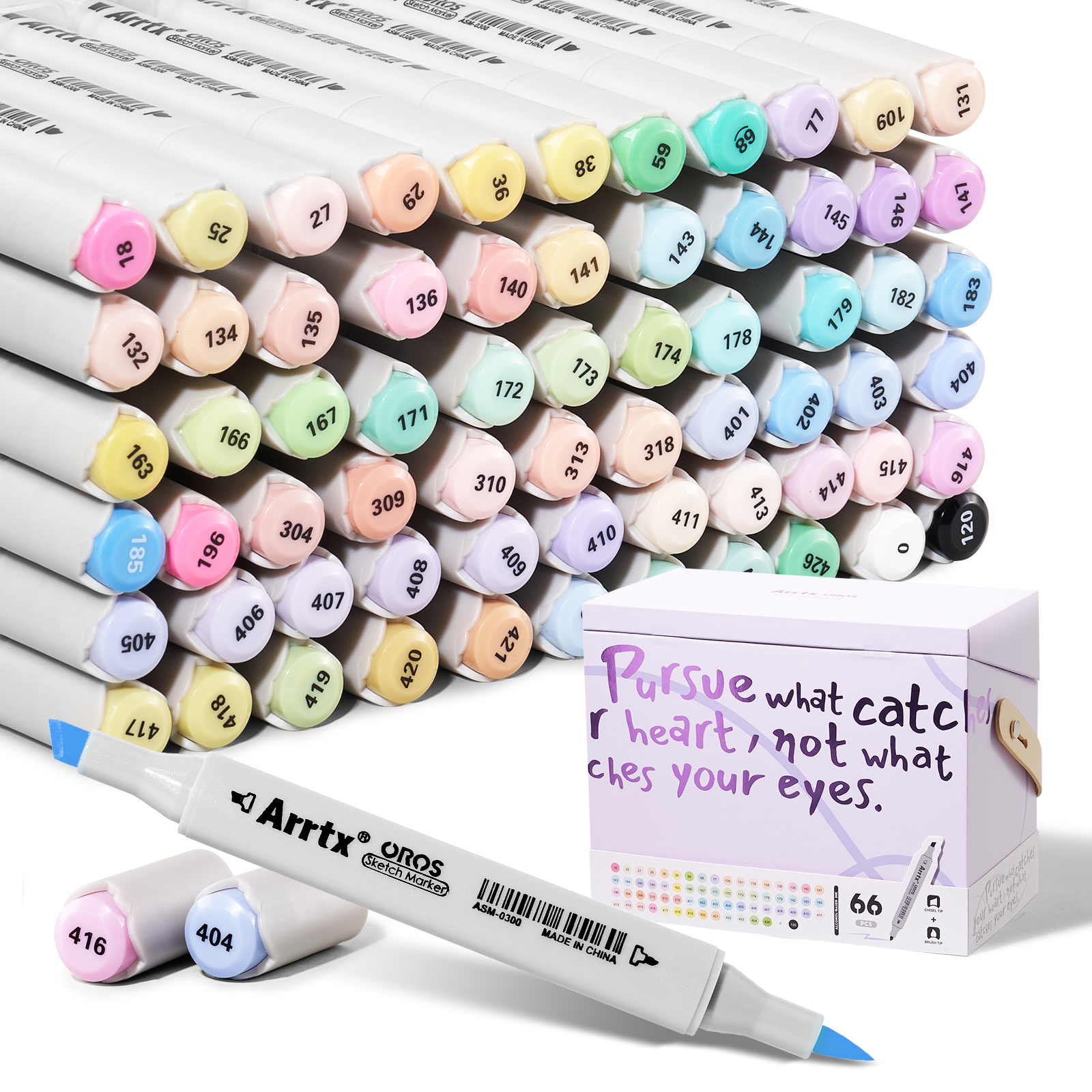 Arrtx Oros 66 Pastel Colors Al - огляд і ціна Highlighter Set Pastel