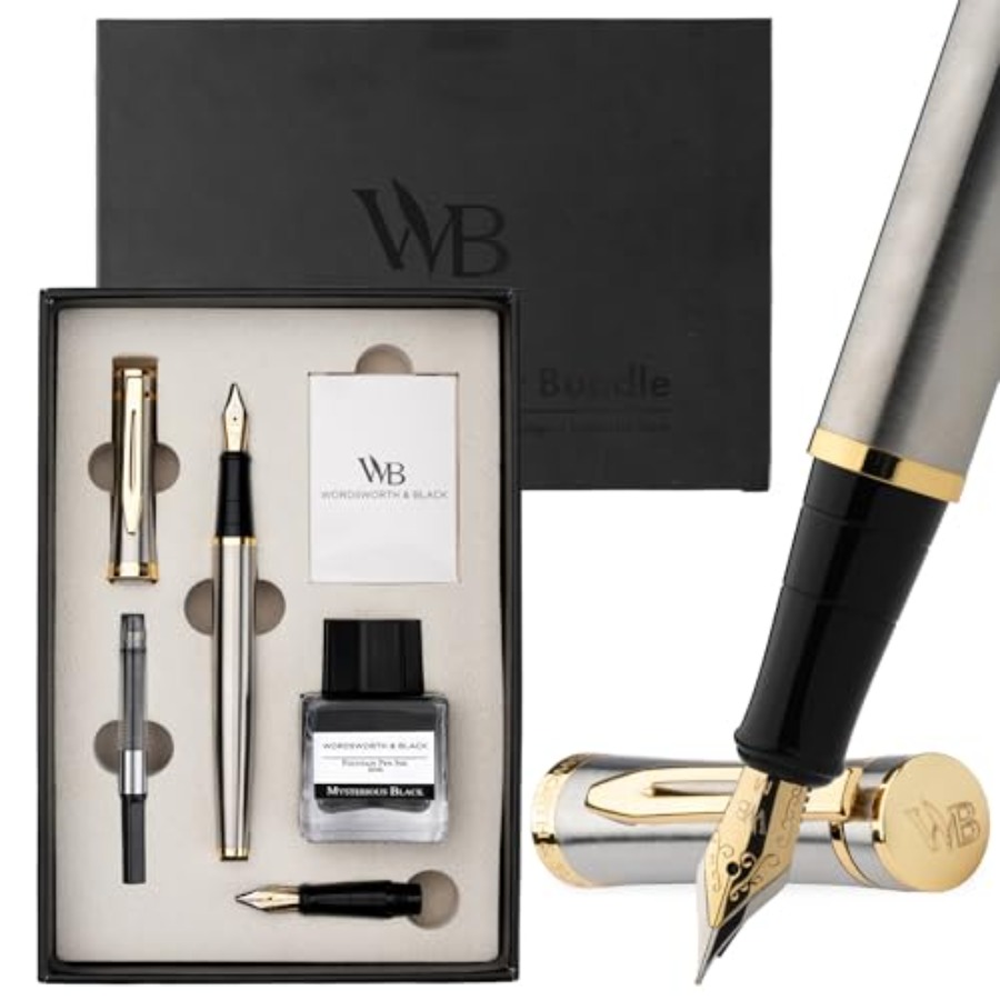 Fountain Pen Set, 18K Gilded M - огляд і ціна Fountain Pen Ink