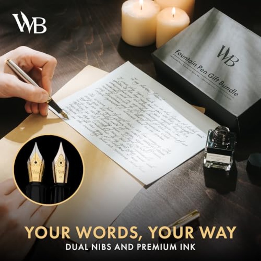 Fountain Pen Set, 18K Gilded M - огляд і ціна Fountain Pen Ink