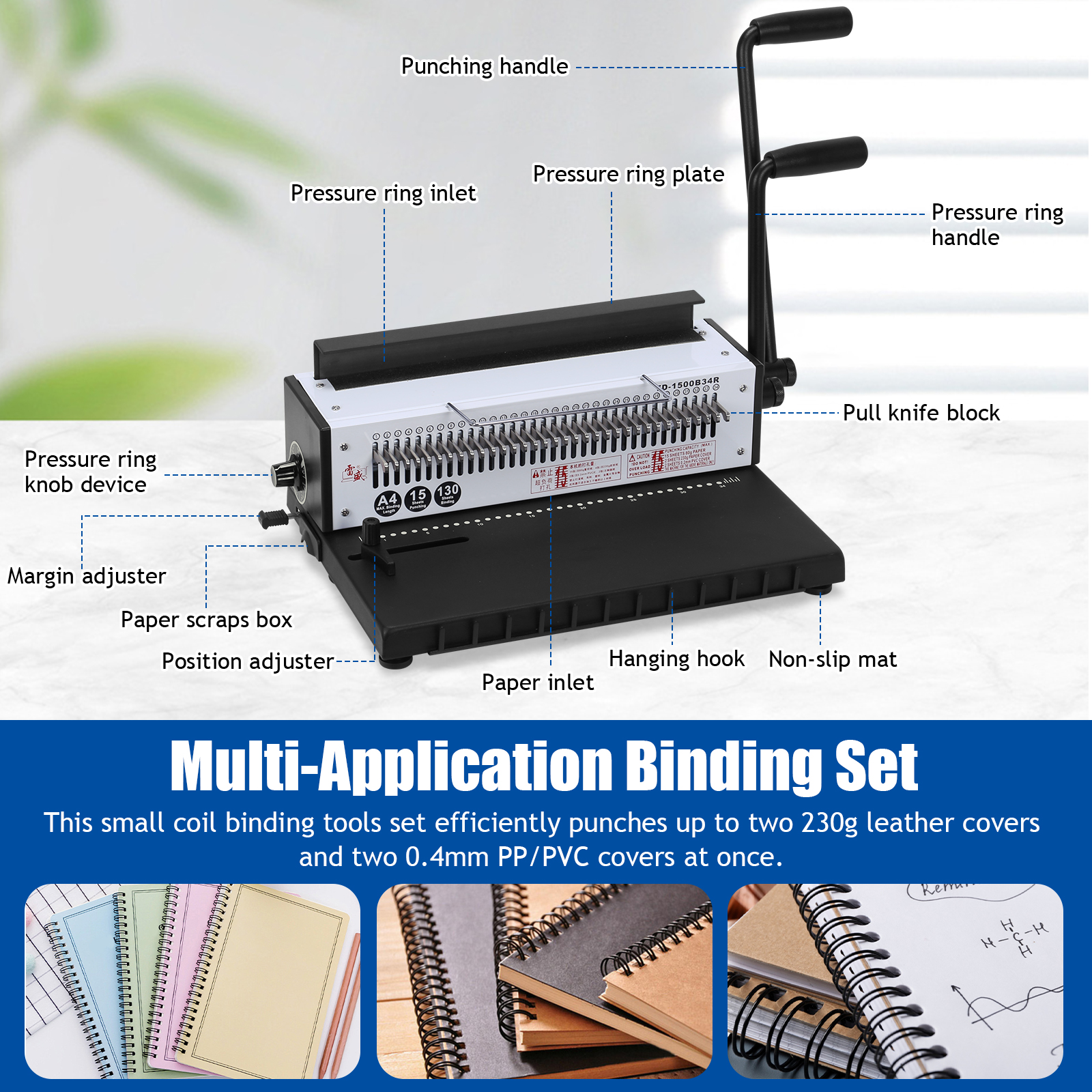 1500B34R Round Hole Binding Ma - огляд і ціна Paper Punch 3 Hole